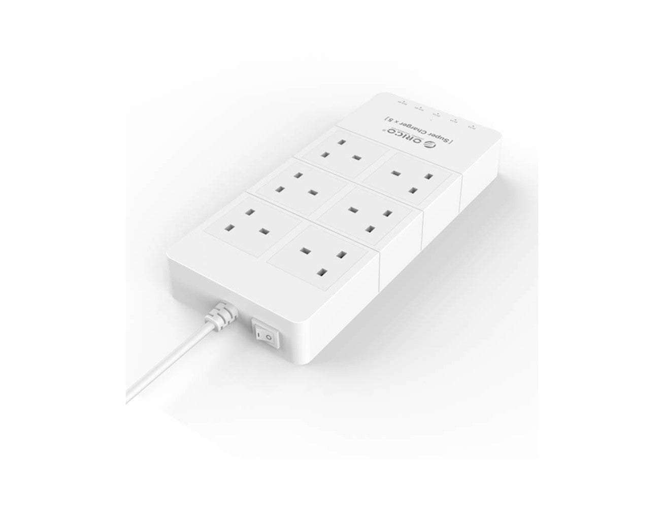 ORICO 6 Ac Outlet Surge Protector With 5 USB Charging Port - White