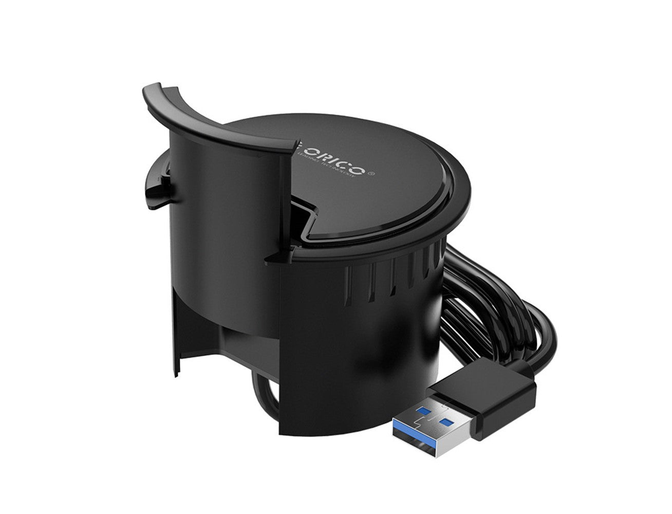 ORICO Desktop Power Grommet Multi-Function HUB - Black