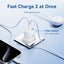Vention 2-Port GaN Charger with Cable - 30W / USB-C / White