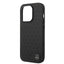 Mercedes-Benz iPhone 14 Pro Genuine Leather Case With Star Pattern - Black