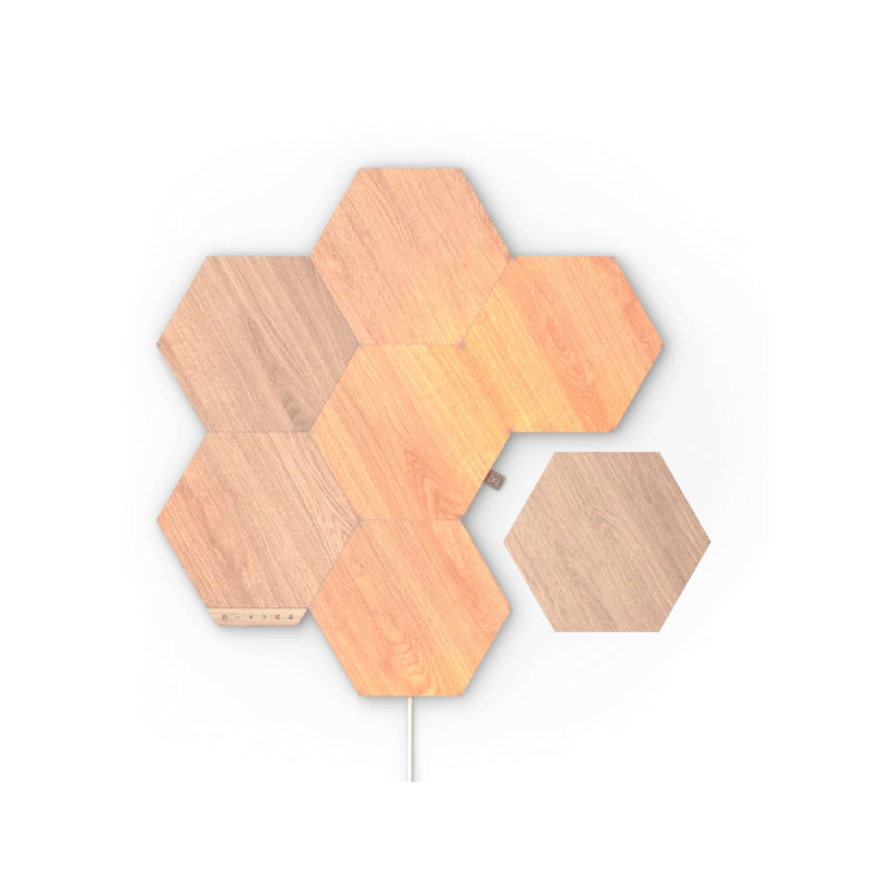 Nanoleaf Elements Hexagons Starter Kit Birchwood - 7 Pack / EU / UK