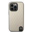 Mercedes-Benz iPhone 14 Pro Genuine Leather Case With Star Pattern - Gray