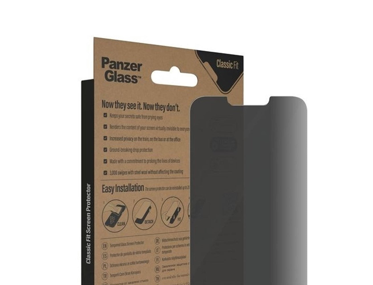 PanzerGlass Ultra Wide Fit Screen Protector - Apple iPhone 15 Plus / Privacy