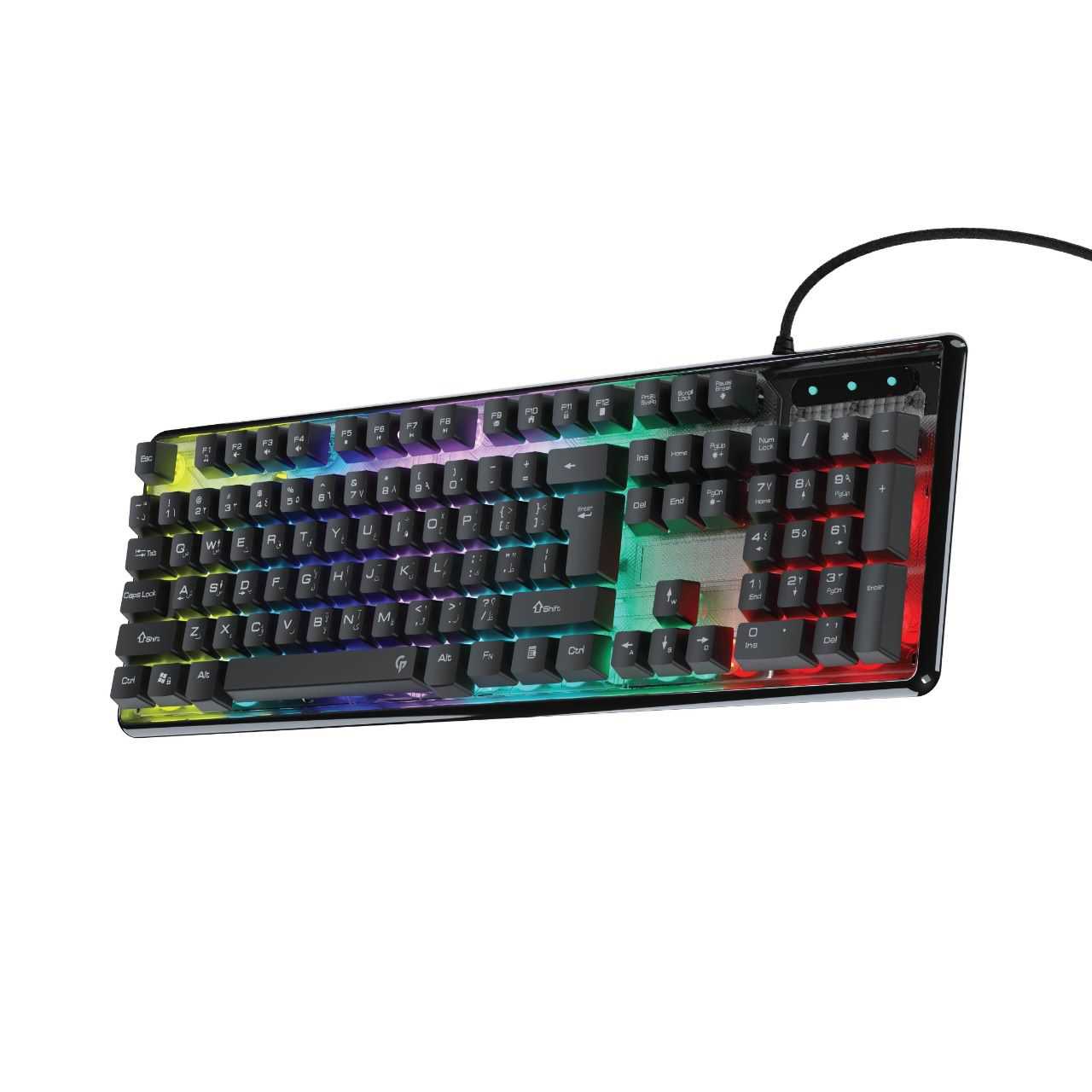 Porodo Gaming Lucid Gaming Keyboard - Transparent / Black