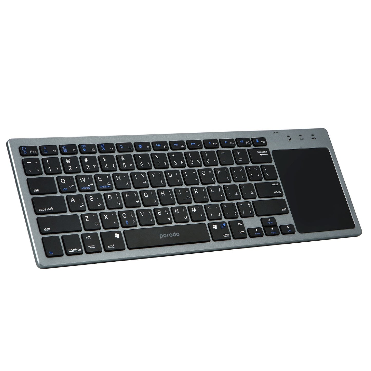 Porodo Wireless Keyboard With Touch-Pad Ultra Slim Bluetooth Keyboard