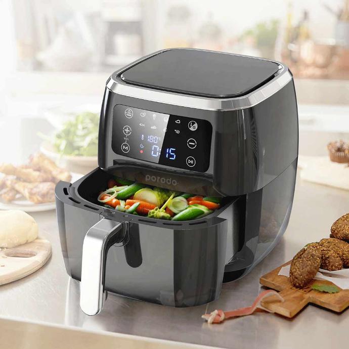 Porodo Lifestyle Smart Air Fryer with App Control 6L - Black