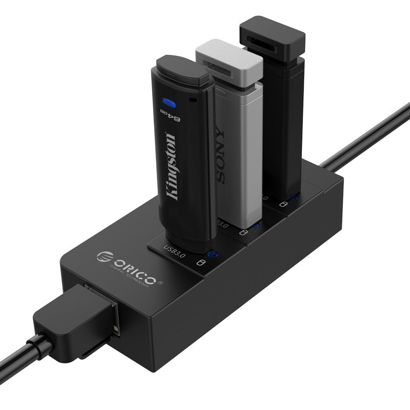 ORICO USB HUB - USB3.0 3-Port / LAN / Black