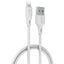 Porodo USB Cable Lightning Connector Durable Fast Charge and Data Cable (2M 2.4A) - White