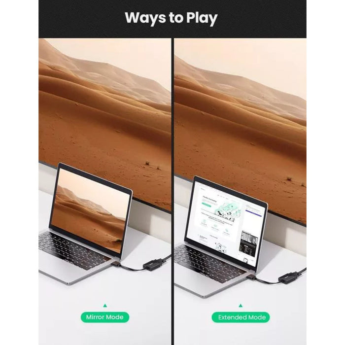 يوجرين إتش دي إم أي إلى في جي إيه محول  0.25 متر  أسود