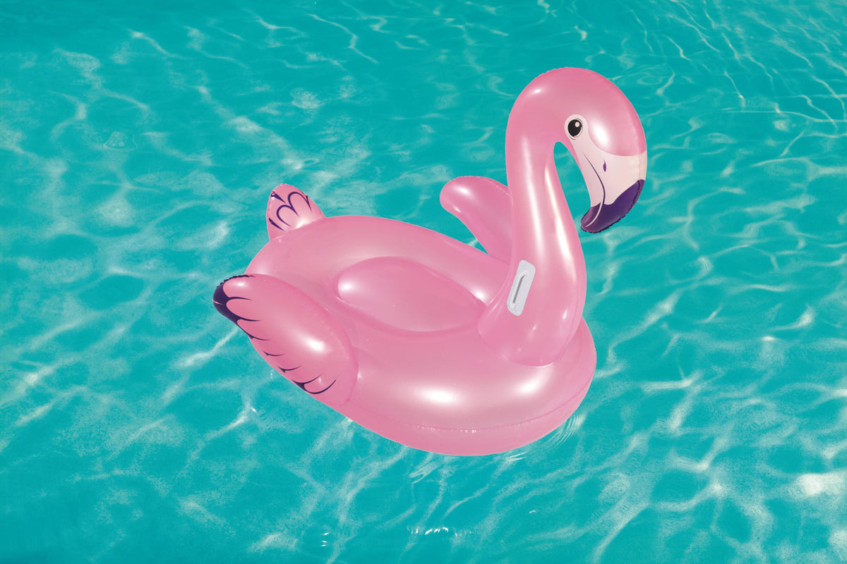 Bestway 1.27M X 1.27M Flamingo (Contents:1 Ride-On, Repair Patch) Age 3+