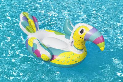 Bestway 1.73m x 91cm Toucan Pool Day Ride-On (Contents: 1 Ride-On, Repair Patch) - Age 3+