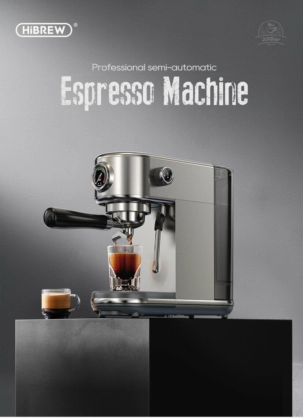 HiBREW 20Bar Semi Automatic Espresso Coffee Machine - H10B