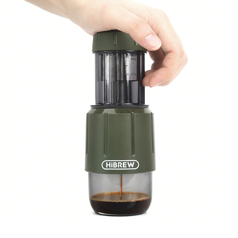 HiBREW 2 in 1 Portable Espresso Maker For Capsule & Ground Hand Press Brewer H4D