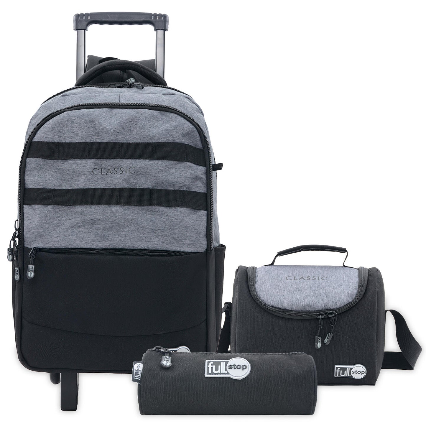 Classic Trolley Bag 19 With Pencil case & Lunch Bag - Grey