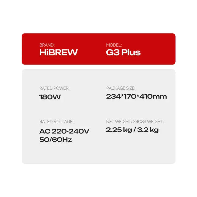 HiBREW G3 Plus: 31-Level Precision, Plasma Anti-Static, Smart Touchscreen Coffee Grinder