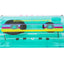 Bestway 1.74m x 1.17m Retro Beats Pool Float (Contents: 1 Float, Repair Patch)