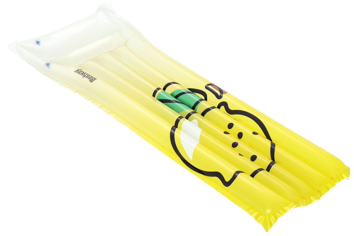Bestway 1.83M X 69Cm Fresh Squeezed Lemon Floating Mat (1 Floating Mat, Repair Patch)