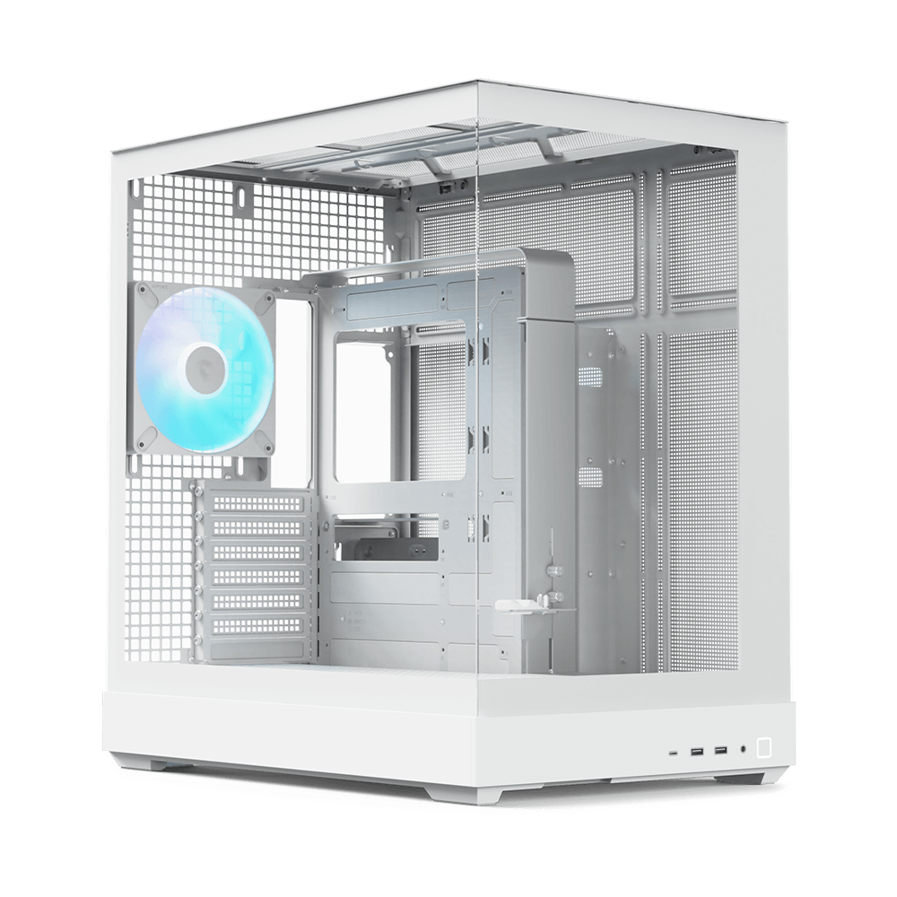 APNX V2-F With 4 Fans Mid Tower Case - White
