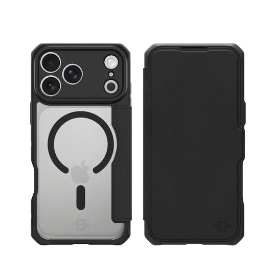 Itskins Hybrid Magfolio Series Magsafe Book Case For Apple iPhone 17 Pro - Black