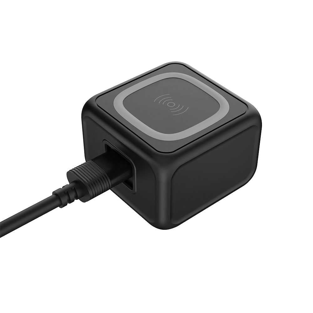 Porodo Desktop Charger With Fast-Wireless Charging - Black