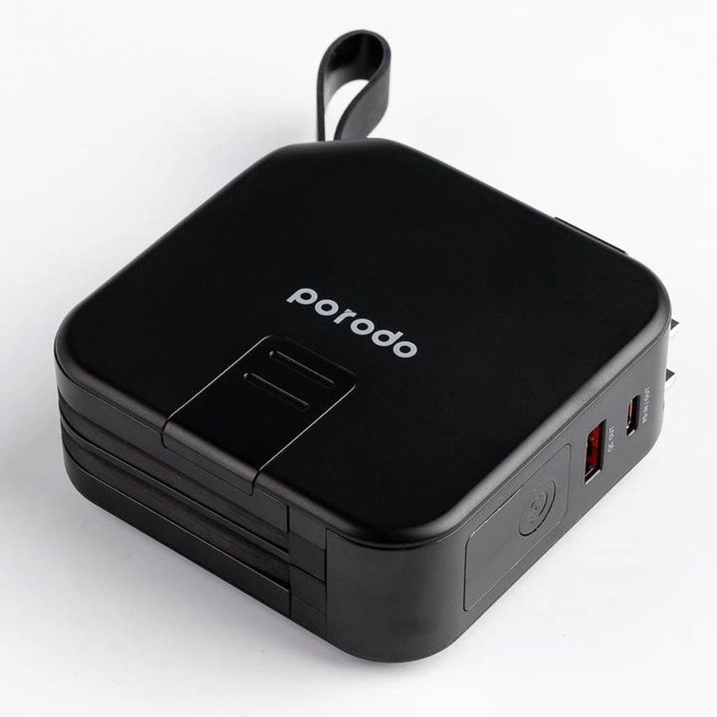 Porodo Magsafe 5-in-1 10000mAh Power bank - Black