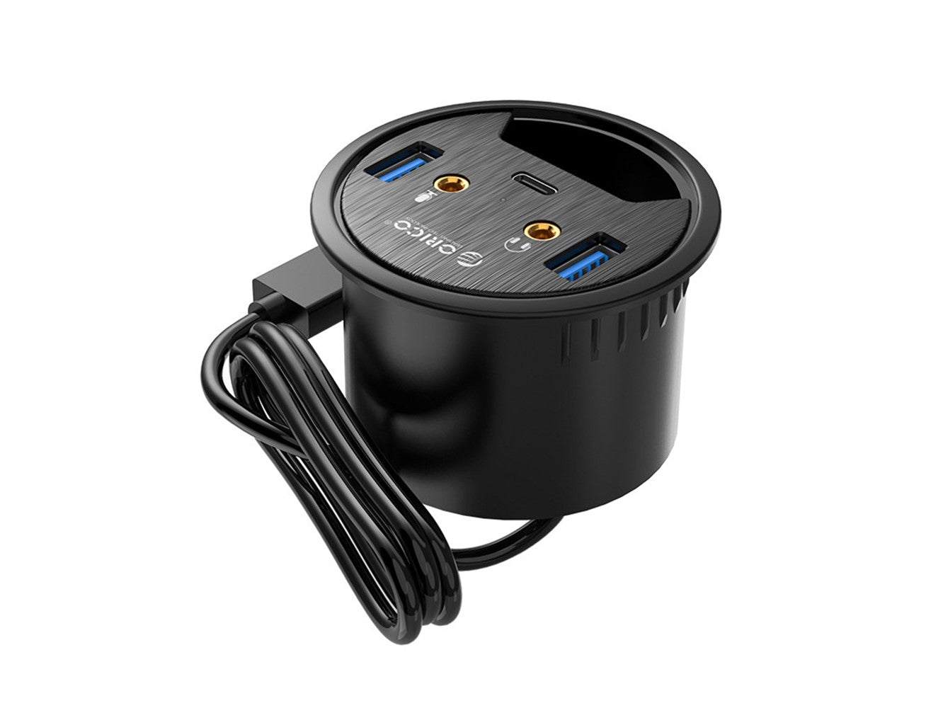 ORICO Desktop Power Grommet Multi-Function HUB - Black