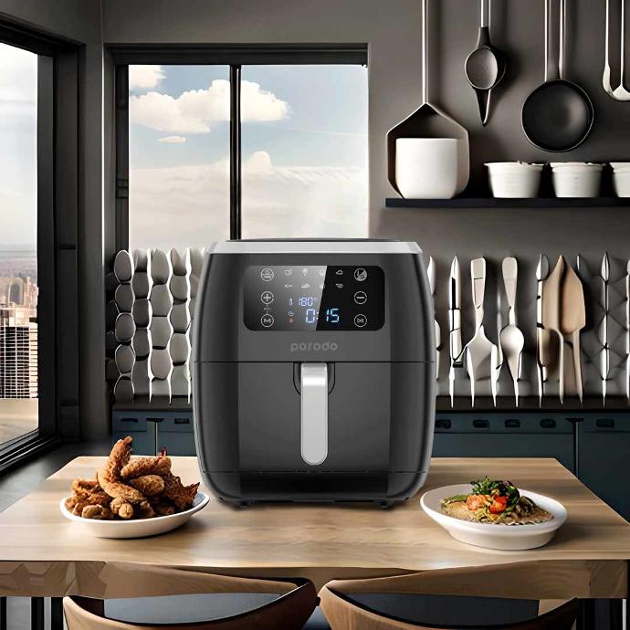 Porodo Lifestyle Smart Air Fryer with App Control 6L - Black