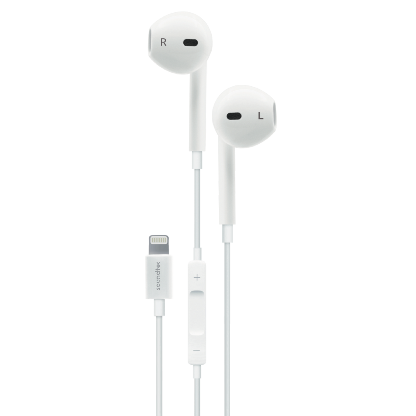 Soundtec By Porodo Stereo Earphone Lightning - White