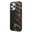 Ferrari iPhone 14 Pro Max PC/TPU Case with Double Layer Grass Print - Black