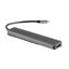 Powerology 6in1 Slim 4K HDMI USB-C Hub - Gray