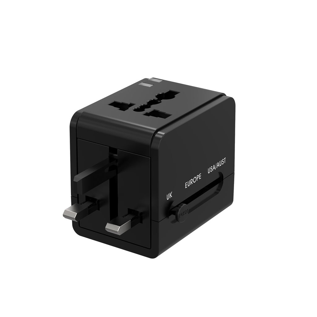 Porodo Blue Dual USB Universal Charger - Black