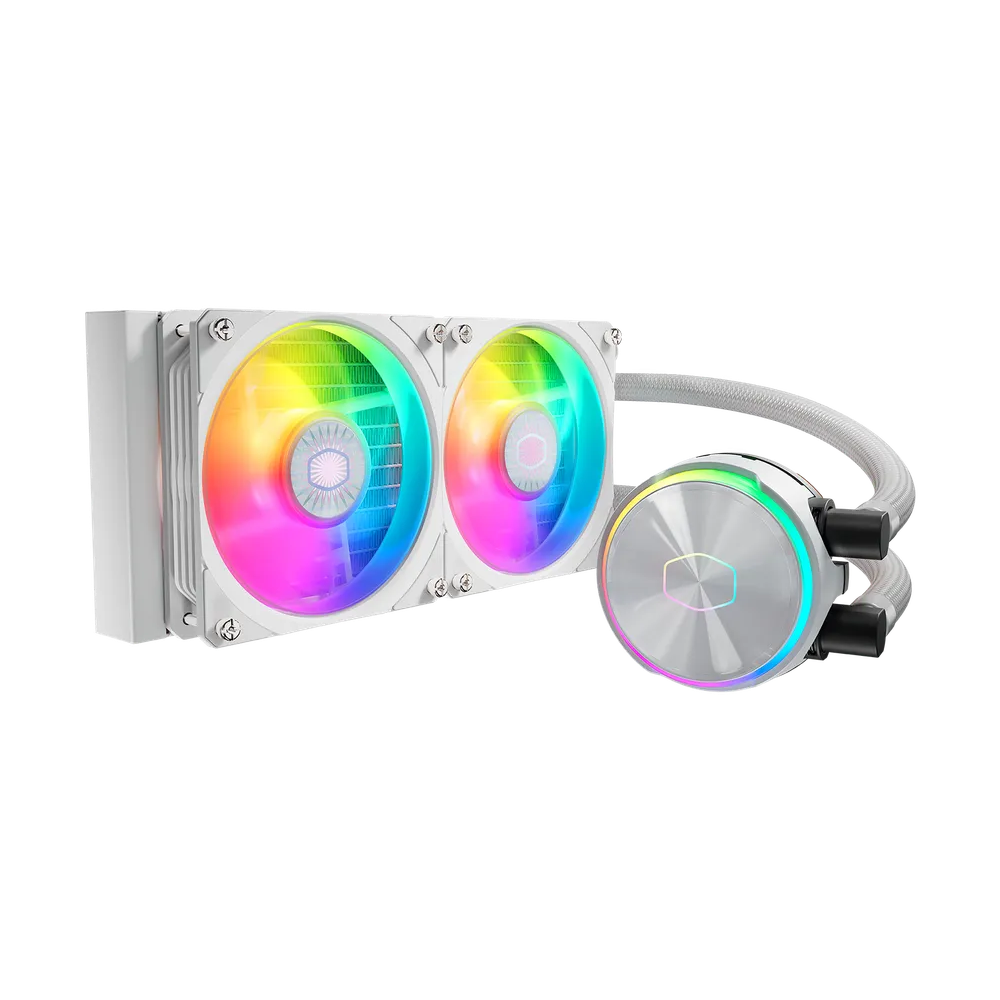 Cooler Master PL240 Flux ARGB CPU Liquid Cooler - White