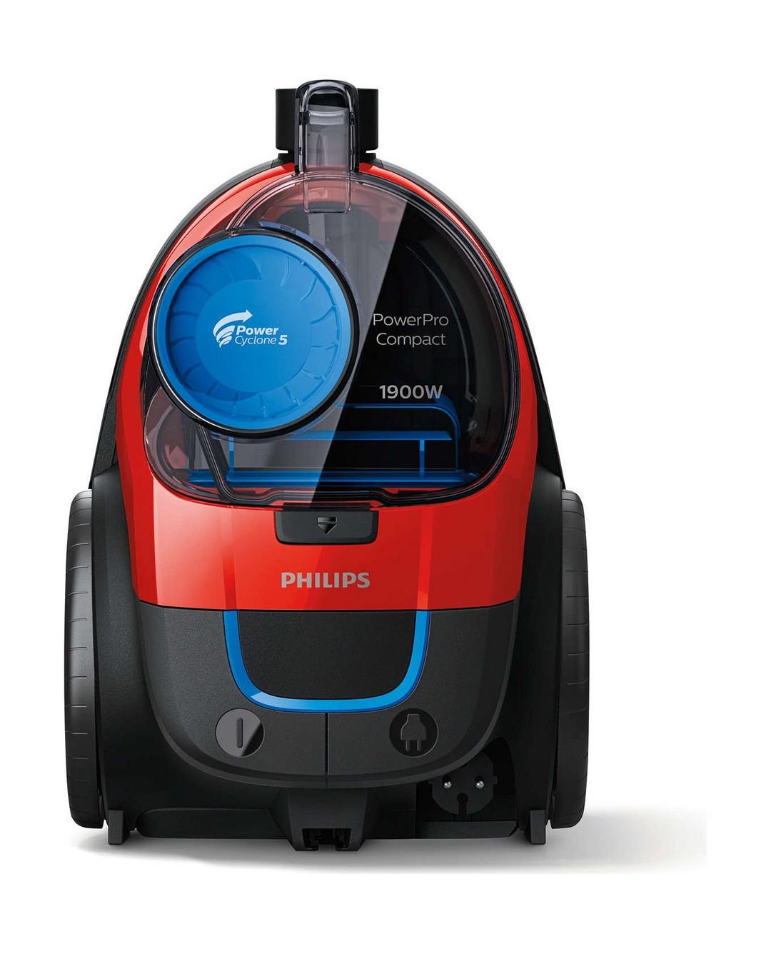 Philips PowerPro Compact Bagless Vacuum Cleaner,1900 W, 1.5 Litre, FC9351/61 - Sporty Red