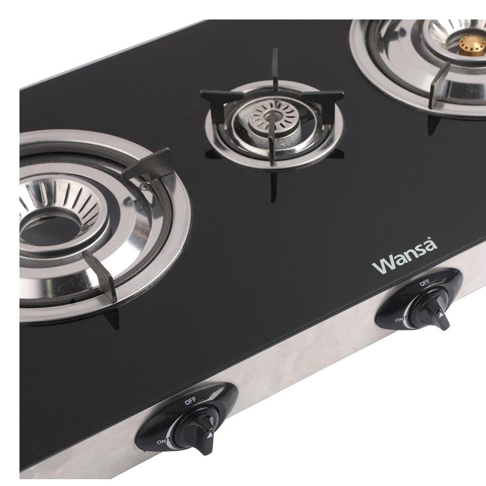 Wansa 3 Burner Gas Stove (3-N5-1608) - Black