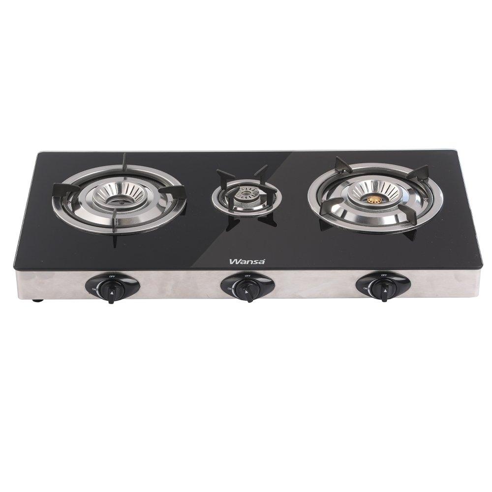 Wansa 3 Burner Gas Stove (3-N5-1608) - Black