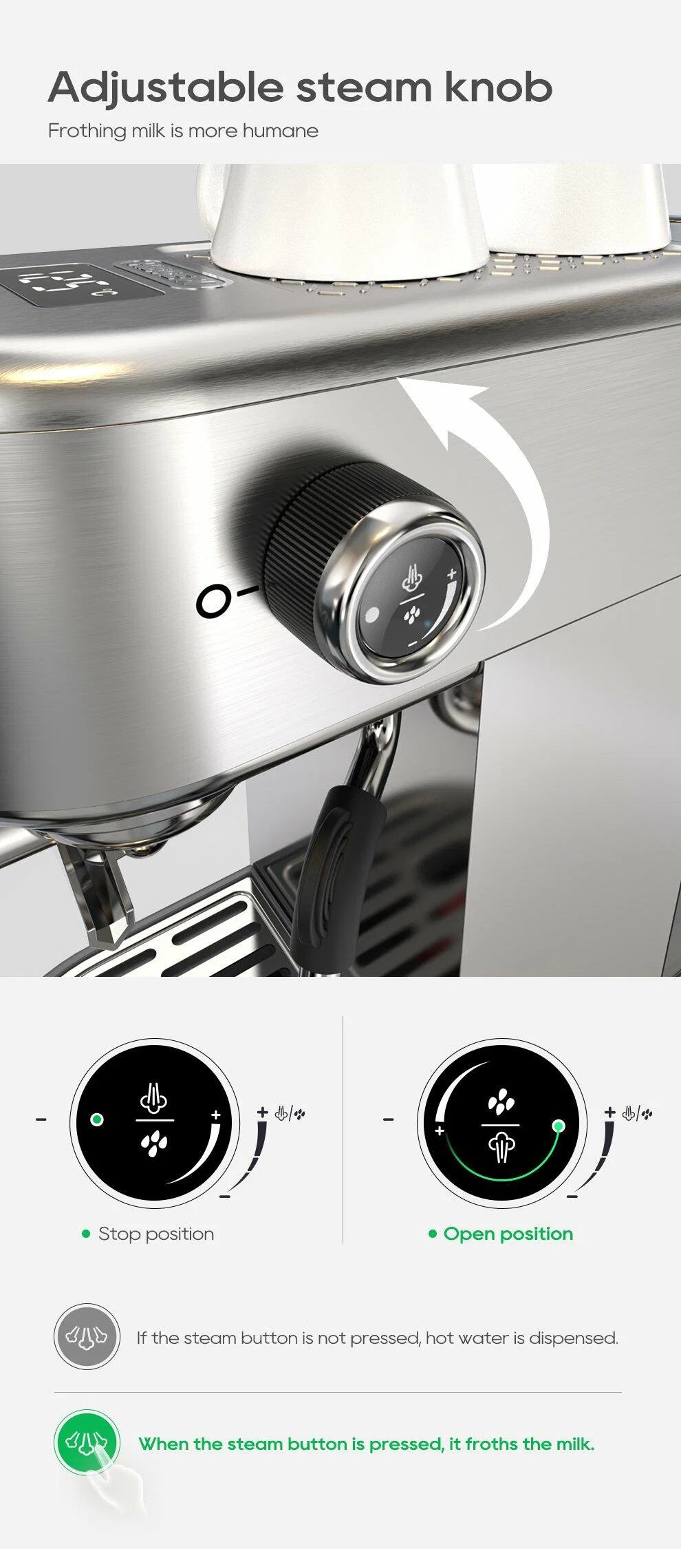 HiBREW 20Bar Semi Automatic Espresso Coffee Machine - H10B