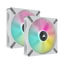 CORSAIR iCUE ML140 RGB ELITE Premium PWM Magnetic Levitation Fan Dual Fan Kit with iCUE Lighting Node Core - 140mm / White