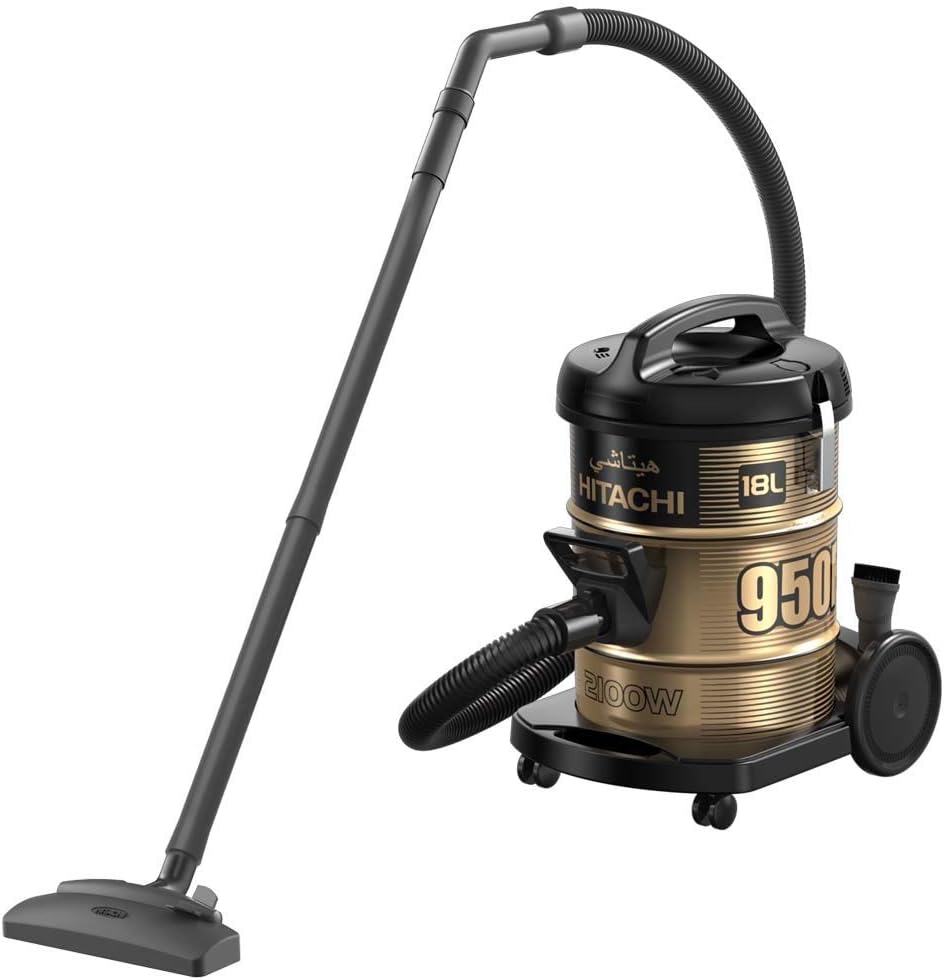 HITACHI Drum Type Vacuum Cleaner, CV950F 24CBS BK - Gold/Black