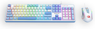 Redragon S139 The Perfect Gaming Combo (Mechanical Keyboard and Mouse Combo Set) - White/Blue