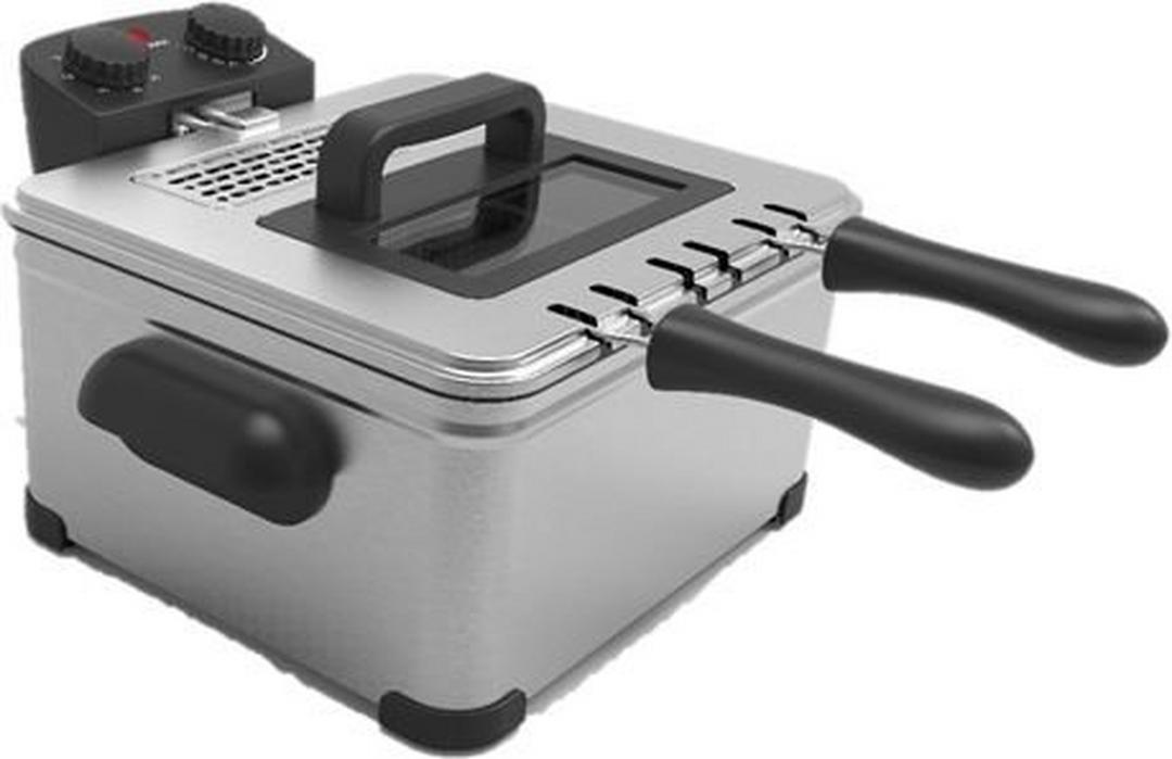 Frigidaire Deep Fryer with Double Frying Pots, 2000W, 4L, FDDF-1002 - Silver