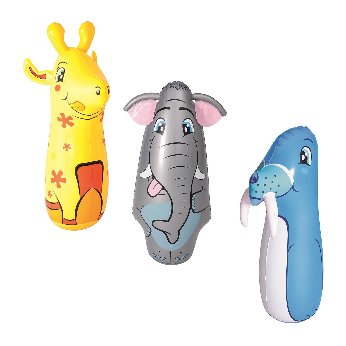 Bestway 89cm animal bop bags (contents:1 punching bag) age 3+