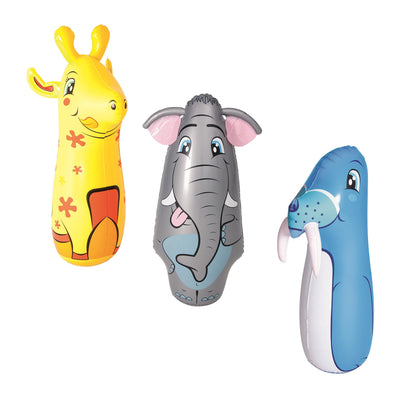 Bestway 89cm animal bop bags (contents:1 punching bag) age 3+