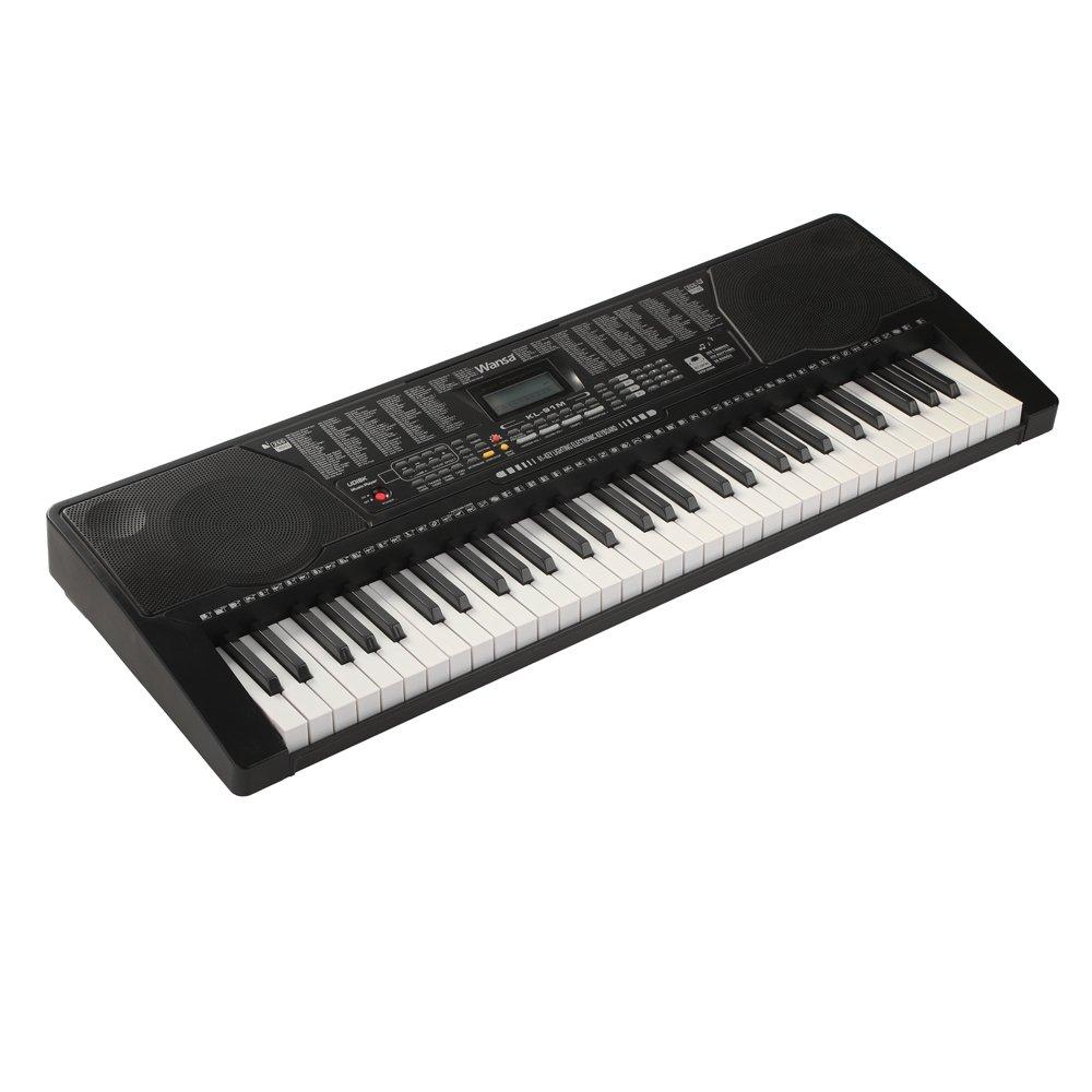 Wansa 61 Keys Musical Keyboard, KL-91M - Black