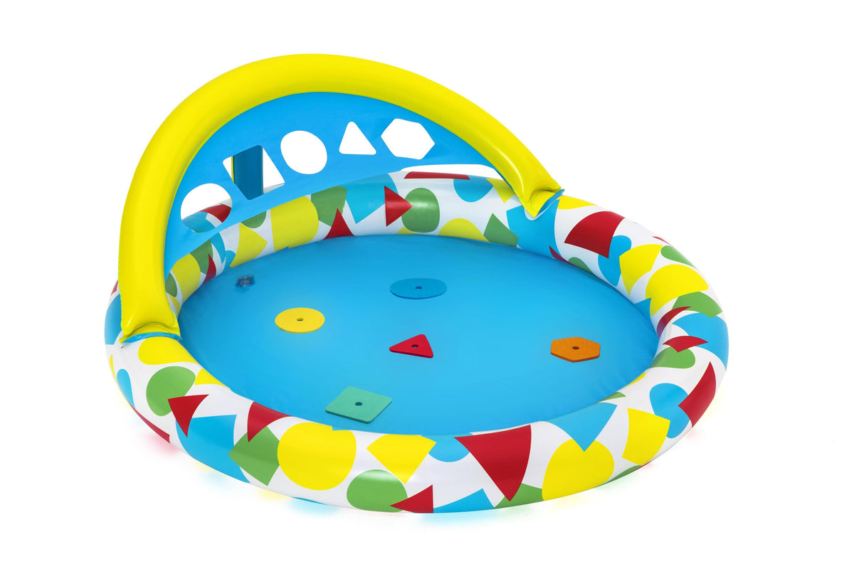 Bestway 1.20M X 1.17M X 46Cm Lil' Splash & Learn Baby Pool (Contents:1 Pool,Repair Patch,5 Pieces Of Eva) Age 8M+