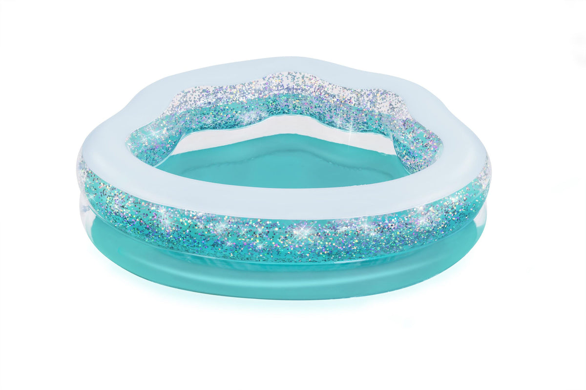 Bestway 1.50M X 1.27M X 43Cm Sparkle Shell Kiddie Pool (Contents:1 Pool, Repair Patch) Age 3+