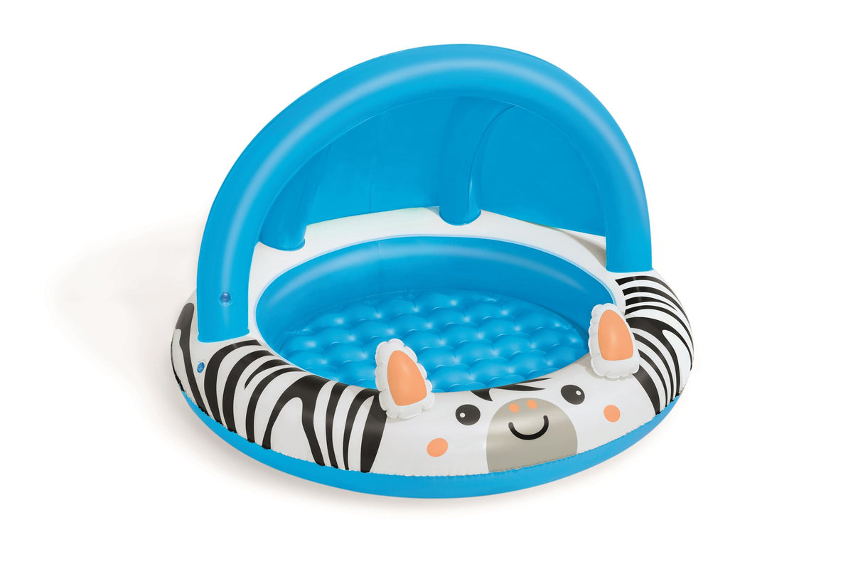 Bestway 97Cm X H66Cm Safari Sun Shaded Baby Pool (Contents:1 Pool, Repair Patch) Age 2+