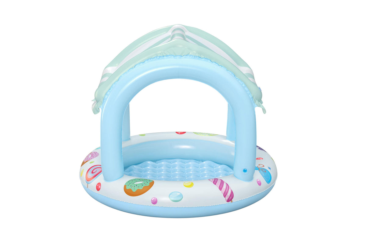 Bestway 1.04M X H84Cm Sweet Shoppe Shaded Kiddie Pool (1 Pool, Repair Patch) Age 2+