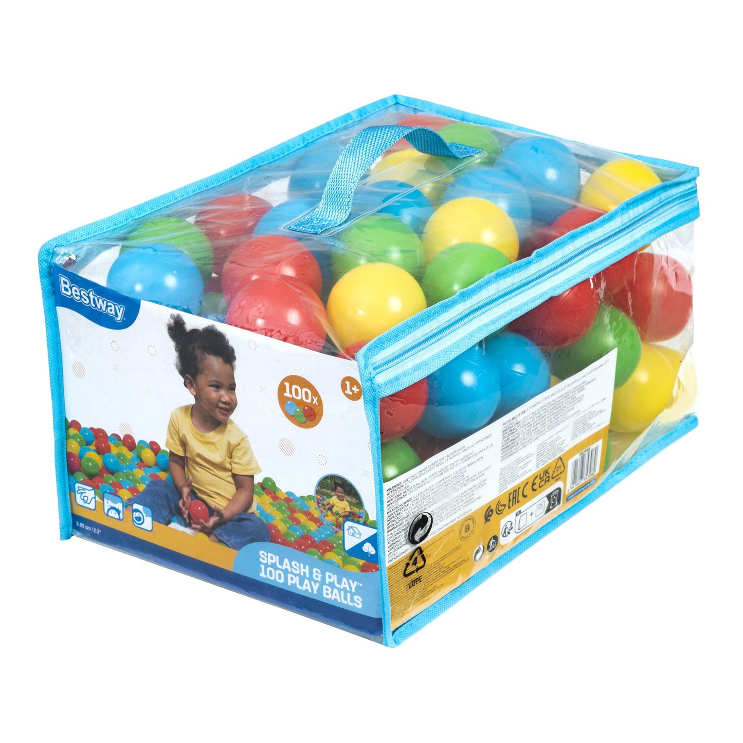 Bestway 5.85cm splash & play 100 play balls (100 play balls) age 1+
