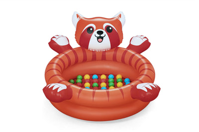 Bestway 1.07m x 94cm x 58cm playful red panda ball pit (1 ball pit, 50 play balls, repair patch) age 2+