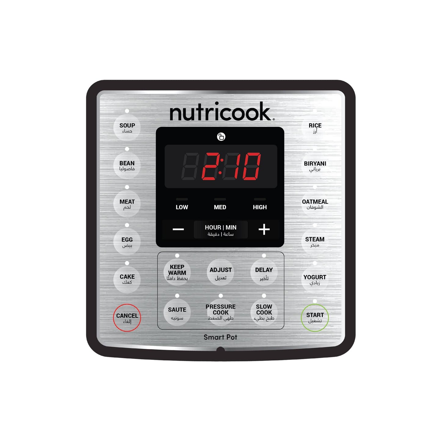 Nutricook Smart Pot Pressure Cooker Eko, 1000W, 6L, NC-SPEK6 - Stainless Steel